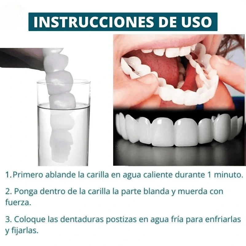 CARILLAS DENTALES SNAP ON DENTURE - CAMBIA TU VIDA Y TU SONRISA AL INSTANTE